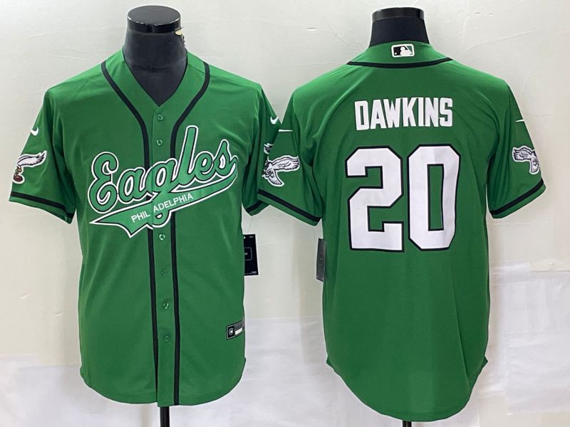 Men Philadelphia Eagles #20 Dawkins Green Co Branding Game NFL Jersey style 4->dallas cowboys->NFL Jersey